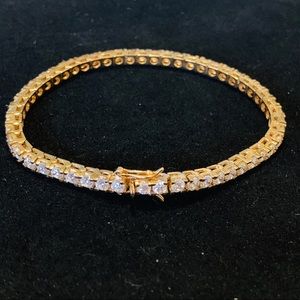 925 NR Diamond Cut CZ Tennis Bracelet
